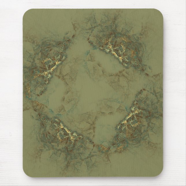 Goldenes Olivenöl abstrakt Mousepad (Vorne)