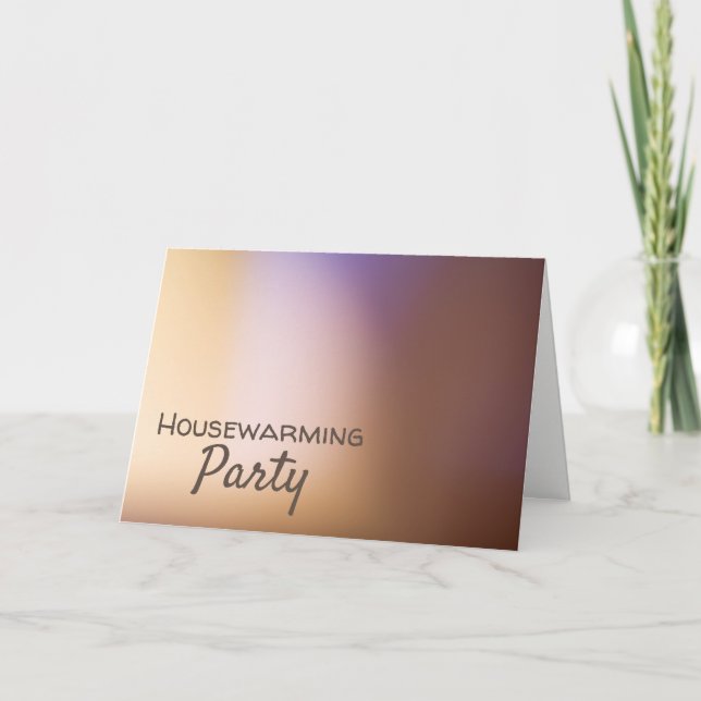 Goldenes Ombré, modernes Party zur Haushaltserwärm Einladung (Vorderseite)