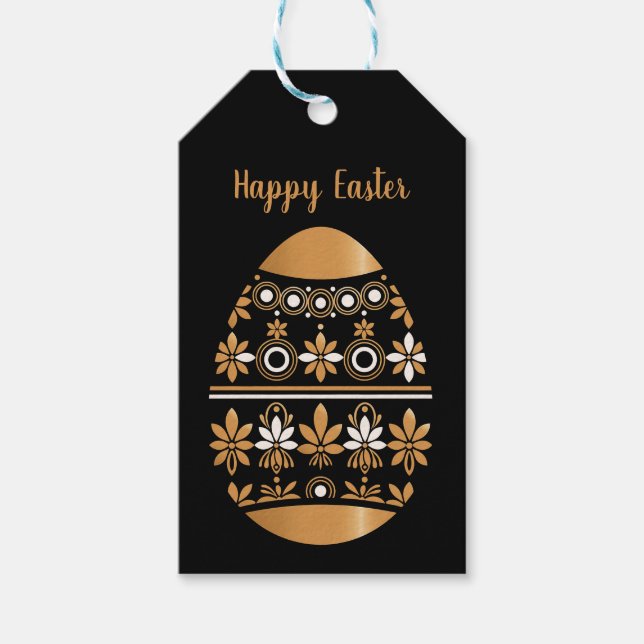 Goldenes Osterei  Geschenkanhänger (Vorderseite)