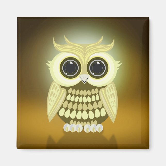Goldenes Owl Magnet (Vorne)