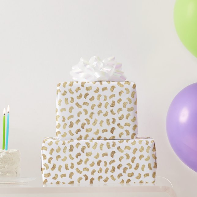 Goldenes Paint Strikes Wrapping Paper Geschenkpapier (Partygeschenke)