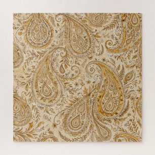 Goldenes Paisley Warmes Cozy Klassisches Design