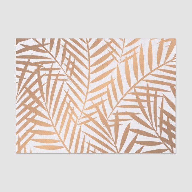 Goldenes Palme-Blatt-Muster Seidenpapier (Vorderseite)