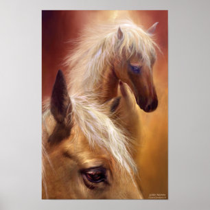 Goldenes Palomino-Kunst-Plakat/Druck Poster