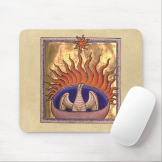 Goldenes Phoenix, das von der Asche steigt Mousepad