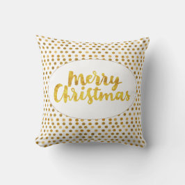 Goldenes Pinsel Frohe Weihnachtsstege Muster Kissen