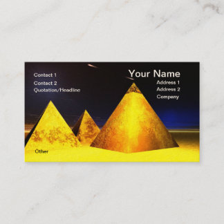 Goldenes Piramids BusinessCard Visitenkarte