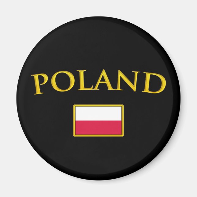 Goldenes Polen Magnet (Vorne)