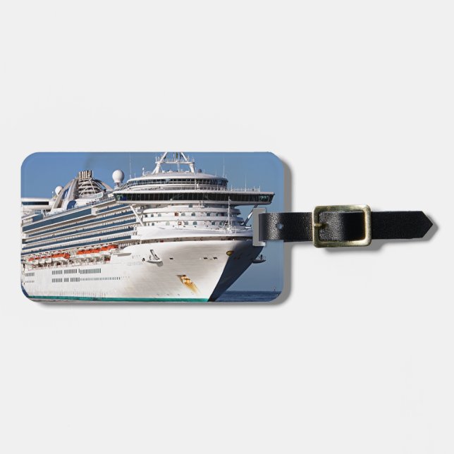 Goldenes Prinzessin-Kreuzschiff Gepäckanhänger (Vorderseite horizontal)