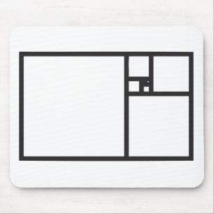 Goldenes Rechteck Mousepad