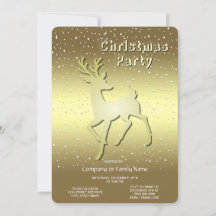 Goldenes Rentier Schneebedeckte Weihnachtsfeier Ei