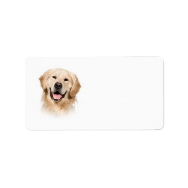goldenes Retriever-Adressetikett Adressaufkleber (Vorne)
