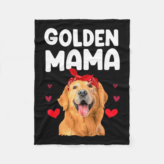 Goldenes Retriever Design Mama Golden Retri Fleecedecke (Vorderseite)
