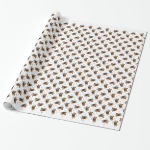 Goldenes Retriever Historisches Design Geschenkpapier