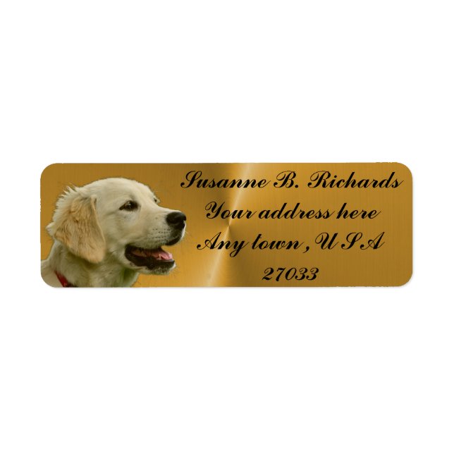 Goldenes Retriever-Label (Vorne)