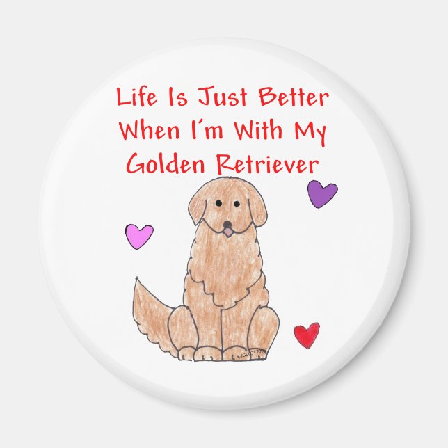 Goldenes Retriever Leben ist einfach besser Magnet (Vorne)