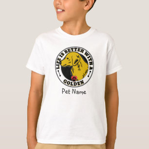 Goldenes Retriever Personalisierte Leben ist besse T-Shirt