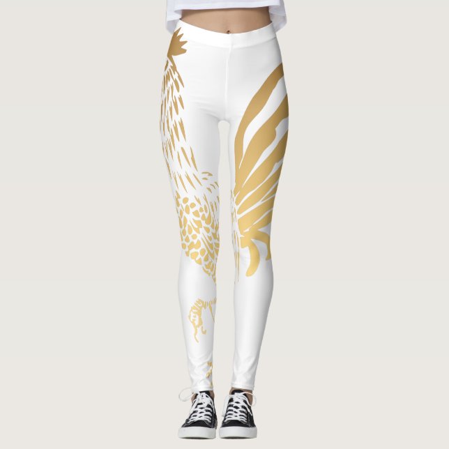 Goldenes Roster Jahr 2017 Weiße Leggings (Vorderseite)
