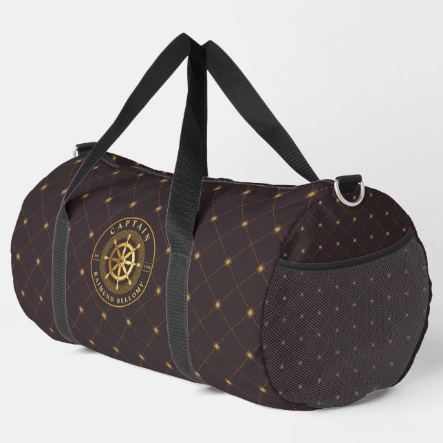 Goldenes Schiffrad Duffle Bag (Rechte Ecke)