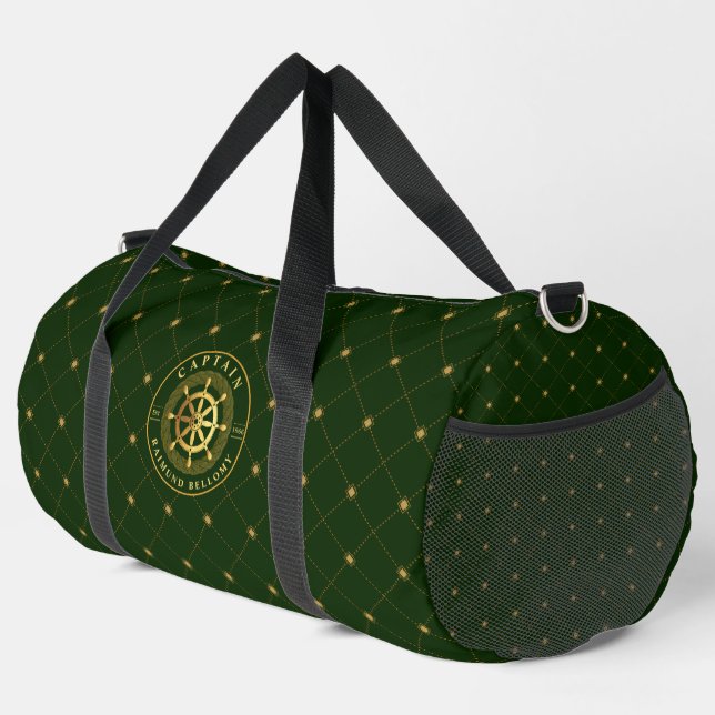Goldenes Schiffrad Duffle Bag (Rechte Ecke)