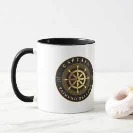 Goldenes Schiffrad Tasse