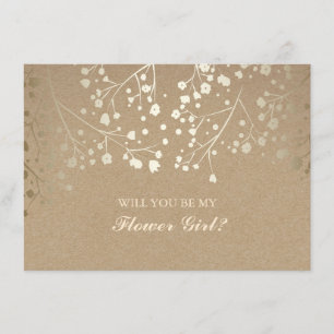Goldenes Schleierkraut Hochzeit Blumenmädchen Einl Einladung