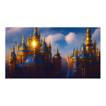 Goldenes Schloss goldblauer Fantasie magisch 4