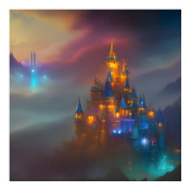 Goldenes Schloss goldblauer Fantasie magisch 5