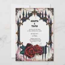 Goldenes Schloss und Rose Gotische Hochzeit