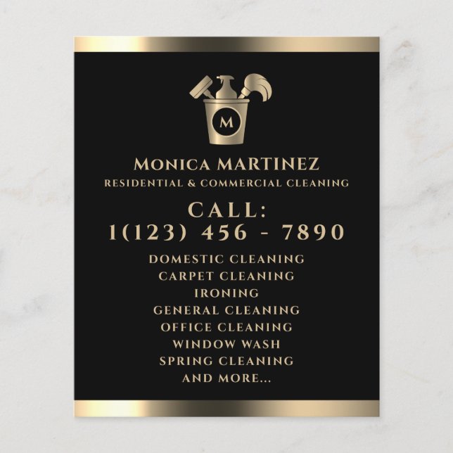 Goldenes Schwarz mit Logo Flyer (Vorne)