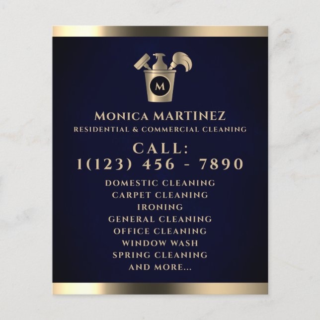 Goldenes Schwarz mit Logo Flyer (Vorne)