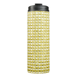 Goldenes schwarzes Glas: luxuriöse Oberfläche. Thermosbecher