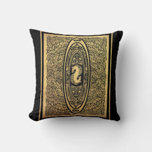 Goldenes Seepferd Mandala - Verziertes Design der Kissen