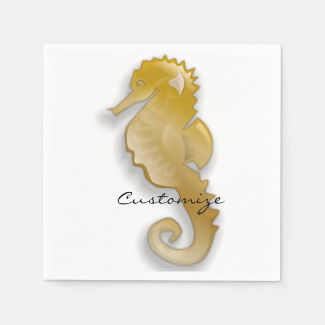 Goldenes Seepferd Thunder_Cove Serviette (Vorderseite)