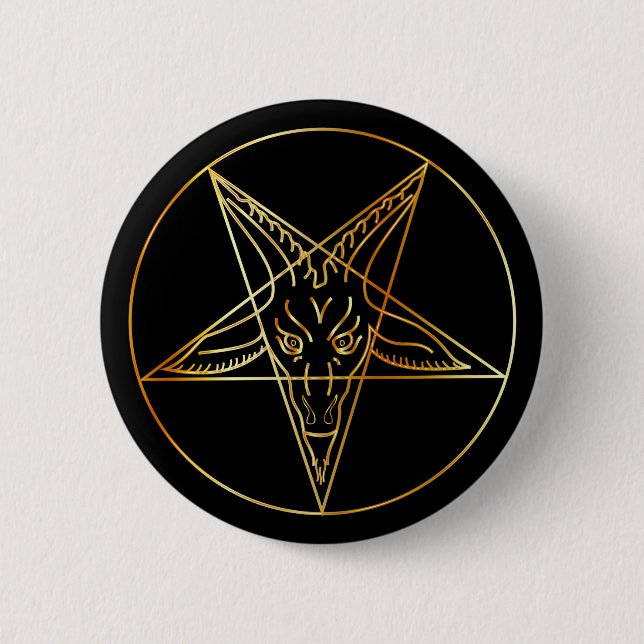 Goldenes sigil von Baphomet Button (Vorderseite)