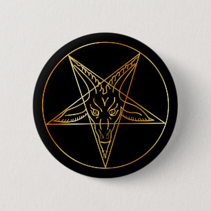 Goldenes sigil von Baphomet Button