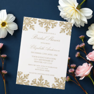 Goldenes Snowflake WinterBrautparty