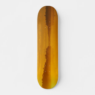 Goldenes Sonnenstrahl-Skateboarddeck Skateboard