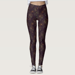 Goldenes Spinnennetz-Bokeh – Elegantes Halloween-N Leggings