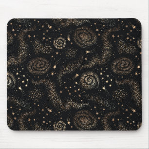 Goldenes Sternbild Galaxy Muster Mousepad