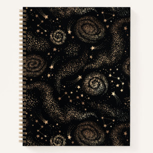 Goldenes Sternbild Galaxy Muster Notizbuch