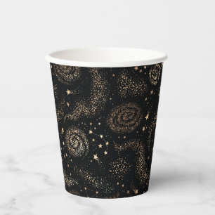 Goldenes Sternbild Galaxy Muster Pappbecher
