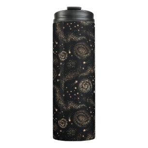 Goldenes Sternbild Galaxy Muster Thermosbecher