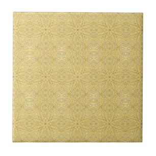 Goldenes Sternengeometrie-Design hell schön Fliese