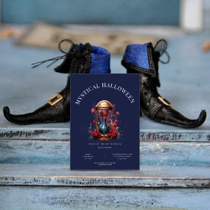 Goldenes Stundenglas mit Rose, einfach und modern Einladung