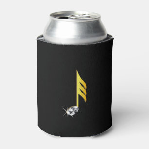 Goldenes Symbol einer Musiknote 1/32 Dosenkühler