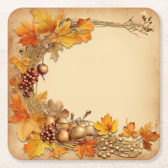 Goldenes Tapestes vom Herbst: Ernte des Todes Rechteckiger Pappuntersetzer (Vorderseite)