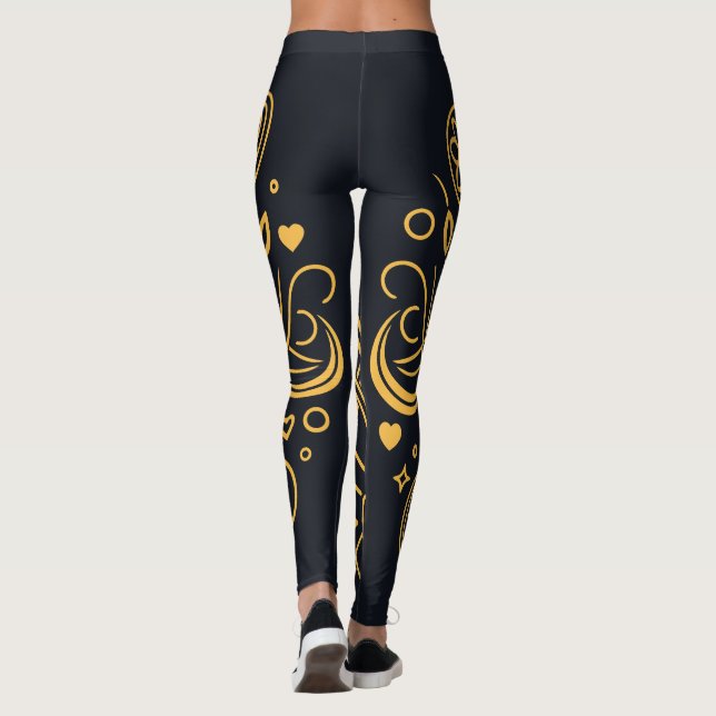 Goldenes Thread der Liebe Leggings (Rückseite)