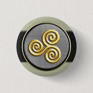 Goldenes Triskele Button