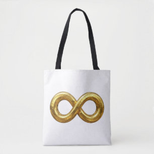 Goldenes Unendlichkeits-Symbol-Tragetasche Tasche